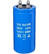 ZOWZEA 300uF/MFD CD60 Motor Start Capacitor 250VAC 50/60Hz for Electric Motor Starting