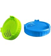 2Pcs Blue and Green Sproutings Lid jar Sproutings Lids Plastic Sprouting Lid for Wide Mouth to Gr...