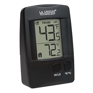 Lacrosse, la crosse, 314-1410, temperature, digital, thermometer, wire probe, MIN/MAX records