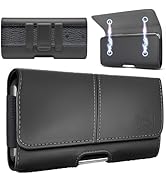 Wireless City Leather Phone Holster for iPhone 17/17 Pro 16/16 Pro 16e 15/15 Pro 14/14 Pro 13/13 ...