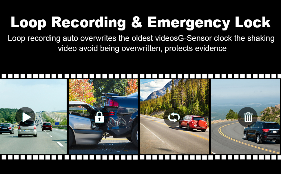 Loop Recording &amp; Emergency Lock: Never Miss a Beat on the Road!
