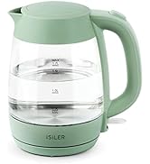 iSiLER 1500W Electric Kettle, 1.7 L Electric Tea Kettle with LED Indicator, Cordless Electric Gla...
