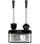 American Dream Toilet Plunger and Bowl Brush Combo – 2-in-1 Bathroom Cleaning Set with Holder, Co...