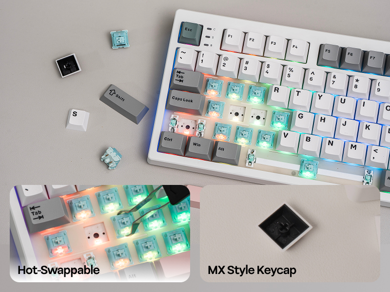 EPOMAKER TH87 Wireless Mechanical Keyboard with 10000mAh Battery