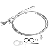 Braided Kickdown Cable, 1.54m / 60.6in 700R4 Braided Kickdown Cable Detent for All for GM for for...