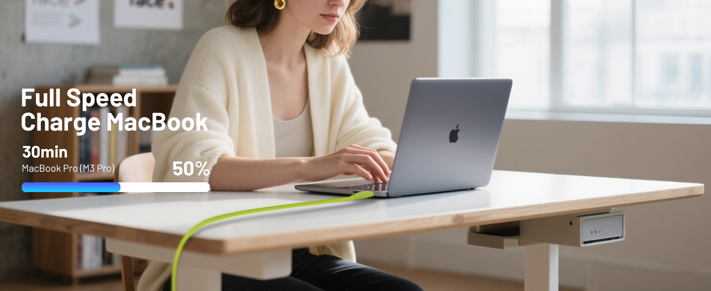 Experience the ultimate charging speed for your MacBook with our 240W USB-C to USB-C cable