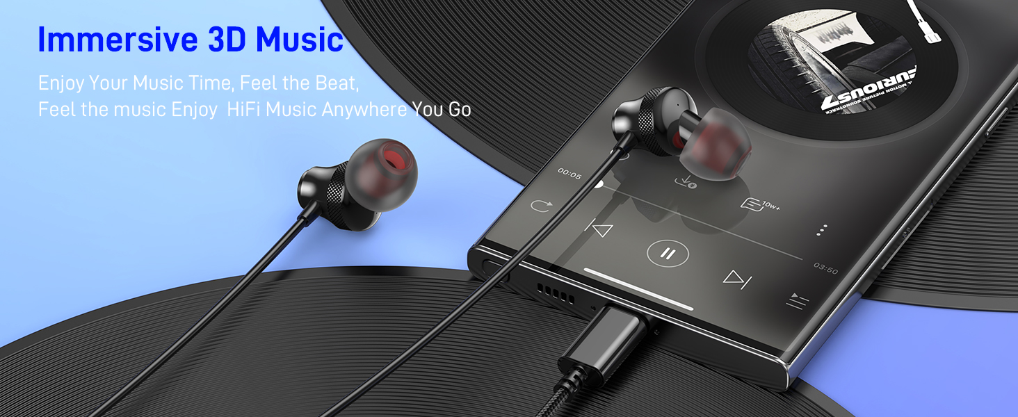 USB C hifi sterero headphones