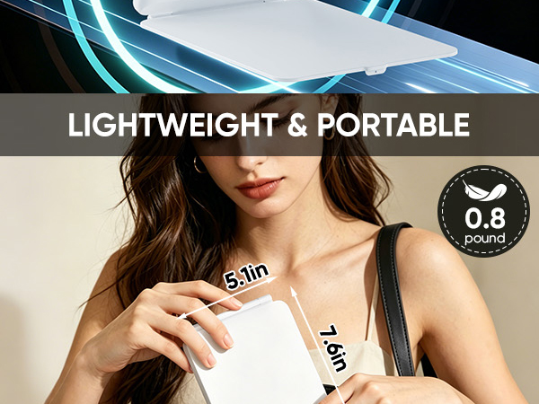 RECHARGEABLE TRAVEL MAKEUP MIRROR