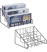 MyGift 2 Pcs CD Rack Tower, 3-Tier DVD Stand Holder, Tabletop Compact Disc Jewel Case Storage, St...