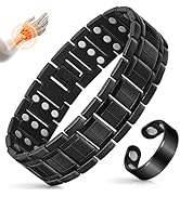 Mahnco Copper Bracelet for Men with Triple-Row Strong Magnets Magnetic Bracelets &amp; Lymphatic Drai...