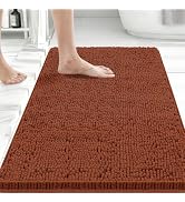Bcoimo 30x20 Chenille Bath Mat – Non-Slip with Backing Bath Rug Ultra-Absorbent and Machine Washa...