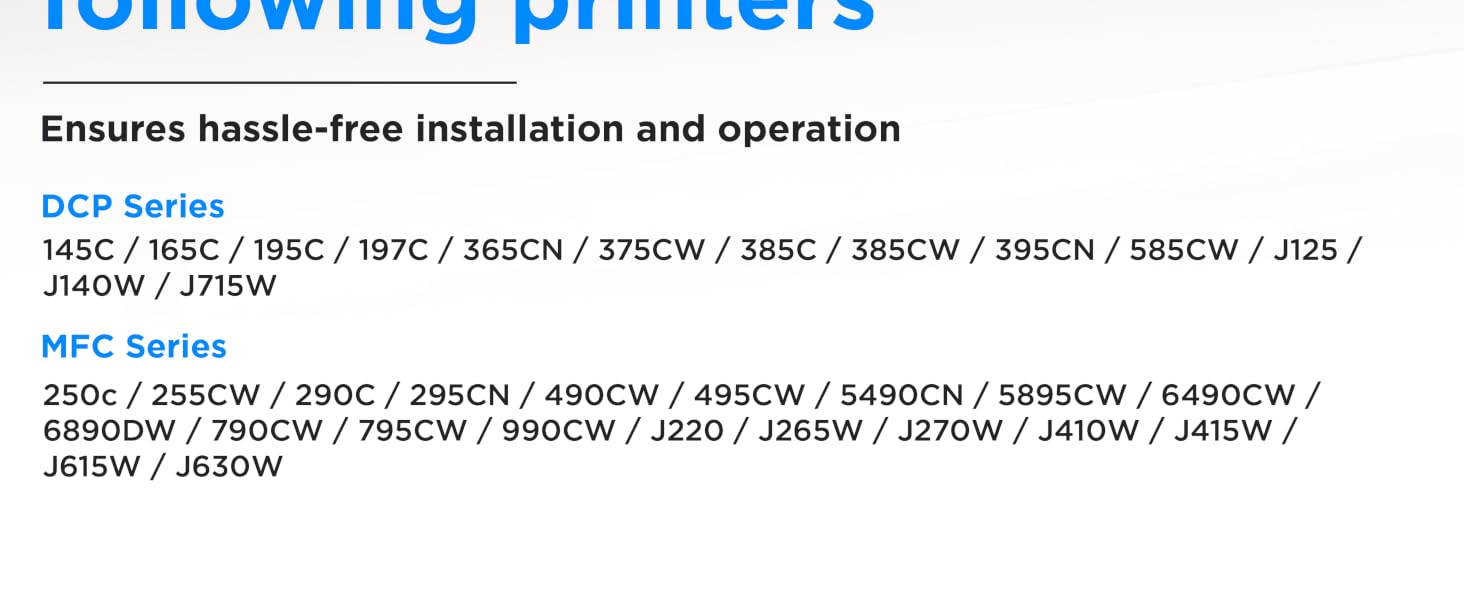 Compatible printer list of CMYi LC61 ink cartridges