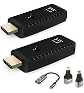 SUNMEG Wireless HDMI Transmitter Receiver with Adapter 4K, 1080P 60HZ HDMI Wireless Extender, Plu...