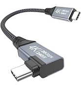 UVOOI 6 inch Short USB C Cable Right Angle 240W, USB C 3.2 Gen 2 Data Transfer Cable 20Gbps, 4K, ...