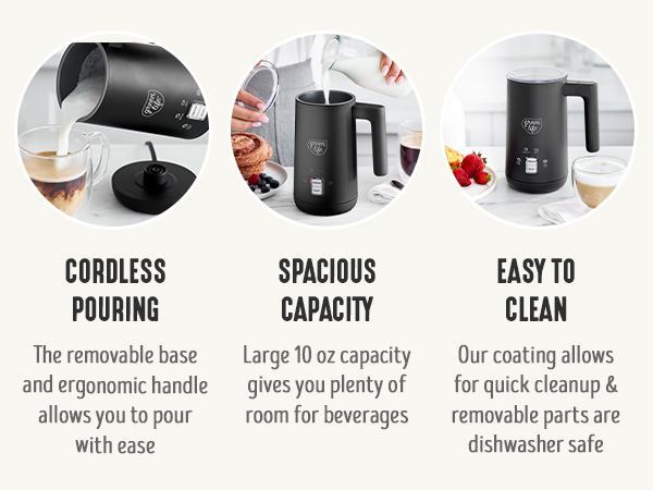 GreenLife, Ceramic Nonstick, PFAS-Free, Non-Toxic, Electrics, Milk Frother