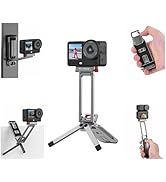 Flymile Action 6 Magnetic Quick Release Mini Tripod Stand, 180° Adjustable Aluminum Tripod Table ...
