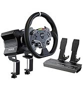 MOZA R5 All-in-One PC Gaming Racing Simulator: 5.5Nm Direct Drive Wheel Base, 11-inch Racing Whee...