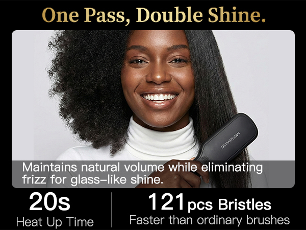 Hair Straightener Ceramic Brush