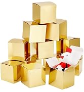 PH PandaHall 30pcs Christmas Gift Box, Mini Golden Gift Box Gift Packaging Box Small Cardboard Pa...