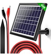 POWOXI Solar Panel 6V 6W Car Battery Deer Feeder Solar Battery Charger Maintainer + Controller + ...