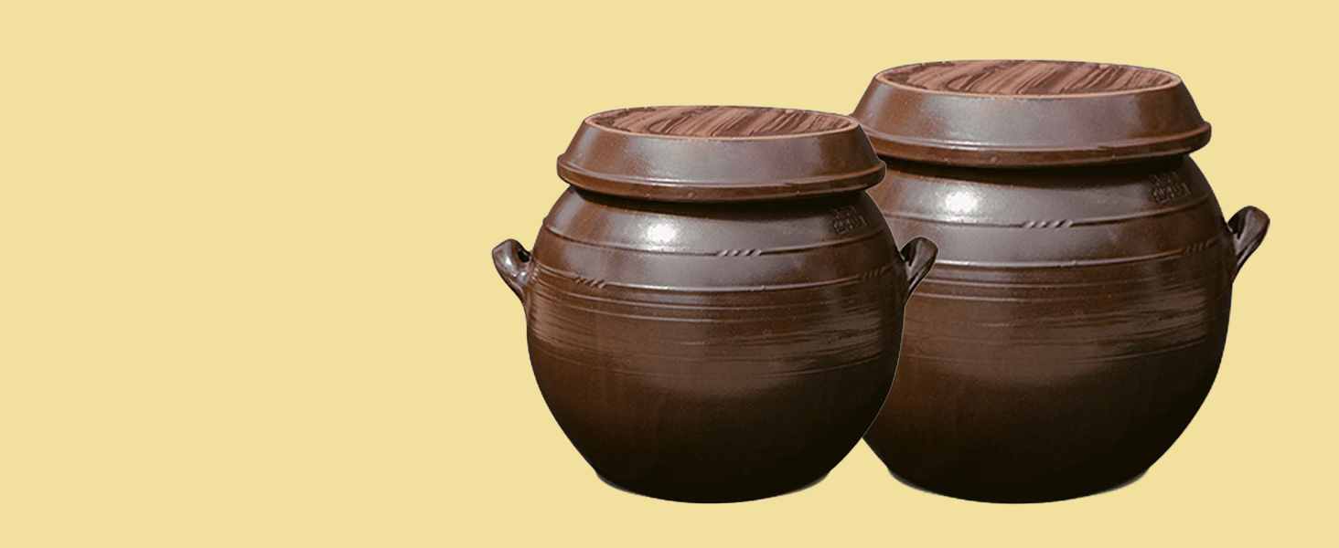 Korean pot kimchi container food storage jar