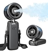 Bearwind Misting Fan Portable - Handheld Turbo Fan with Cool Mist Spray, 4000mAh Rechargeable, 5 ...