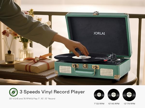 Record Player Portable with Bluetooth Connection USB Playback