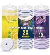 HHXI 30Ct Aromative Toilet Brush Refills,Toilet Bowl Cleaner Refills,Double-Layer Cleaning Pads A...