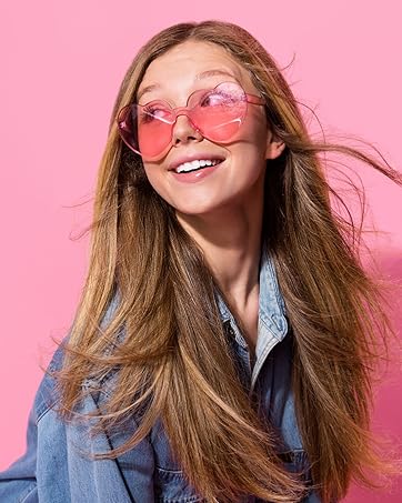 pink heart glasses