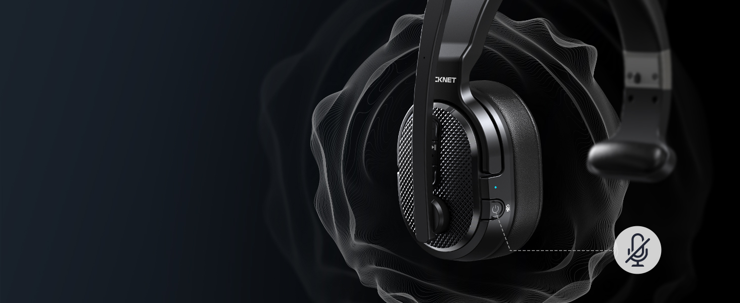 wireless headset with microphone for pc