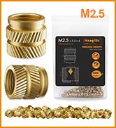 HANGLIFE Heat-Set Threaded Inserts (M2.5 x D3.5 x L4(100pcs))