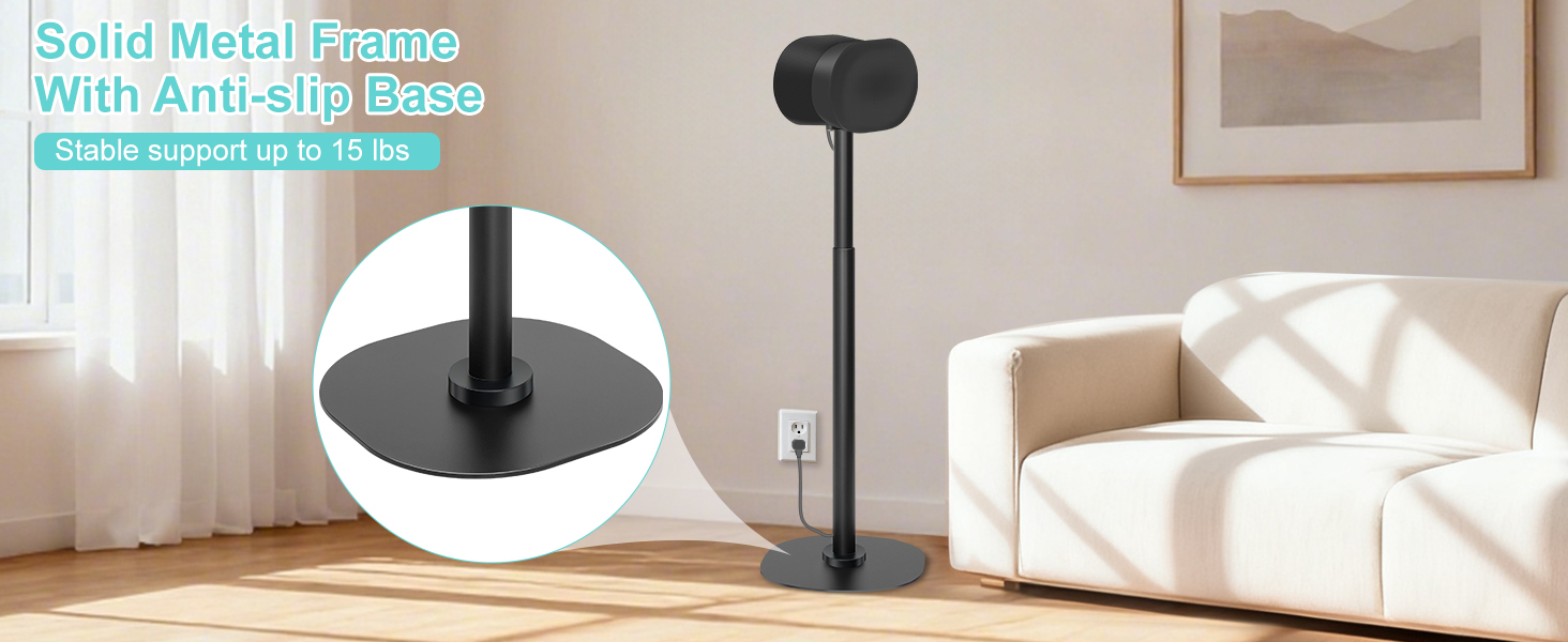 Stable support up to 15 lbs