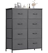 Sweetcrispy Dresser for Bedroom, Fabric Dresser with 8 Drawers, Tall Double Dresser, Chest of Dra...