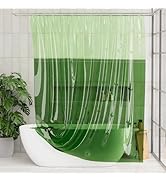 AmazerBath 100% EVA Shower Curtain Liner, 72 x 72 Inches Heavy Duty Shower Curtain and Liner 2-in...