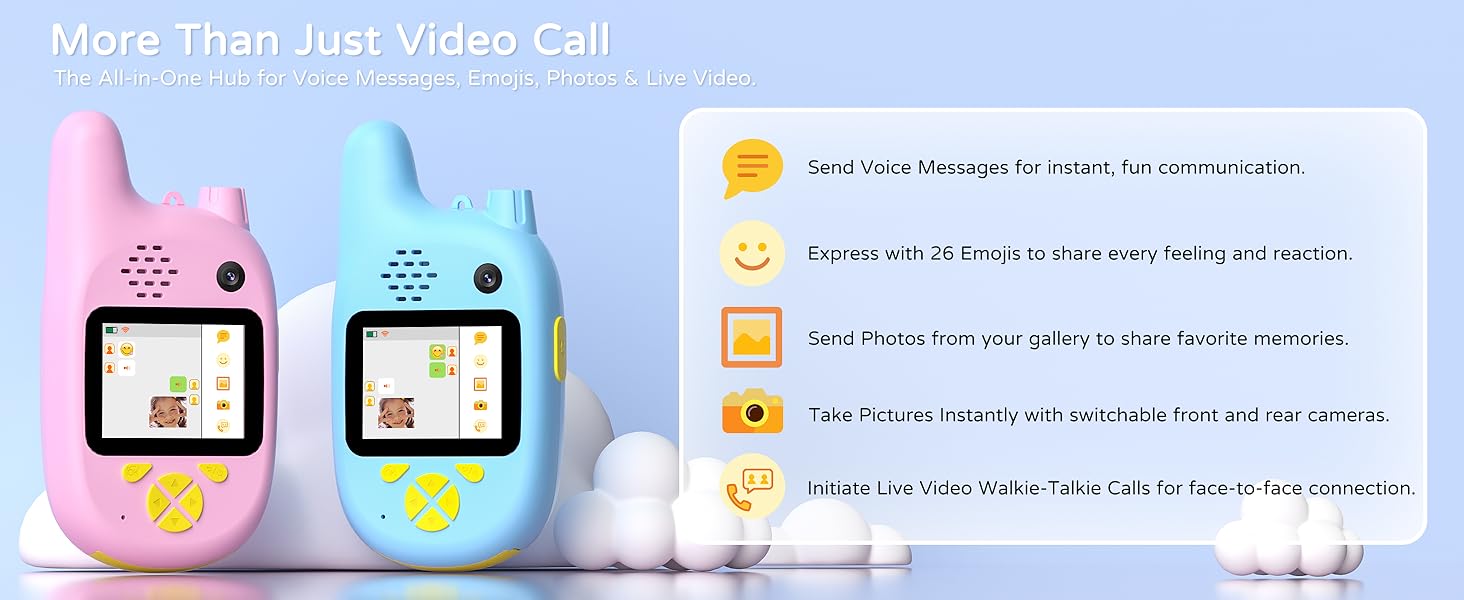 video walkie talkies for kids with dual cameras