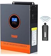 3000W Solar Inverter 24v to 110V AC, Off-Grid Power Inverter Pure Sine Wave Built in 80amp MPPT C...