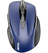 TECKNET Wireless Mouse (2.4G &amp; BT5.0/3.0) Silent 4800 DPI 6-Button Bluetooth &amp; USB A Mouse - Wide...