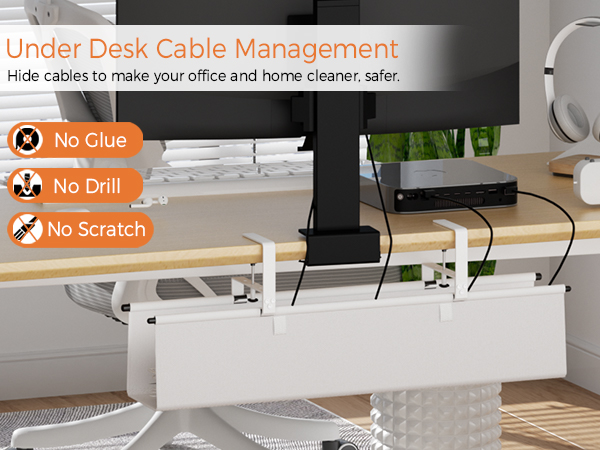 under desk cable management tray cord hider desk wire organizer under desk cord management