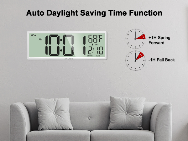 digital clock wall battery operated