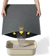 Kaxionage Cat Litter Mat, 30"X24" Large Double Layer Litter Trapping Mat, Waterproof/Urineproof, ...