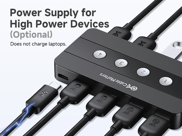 USB-C port for optional power