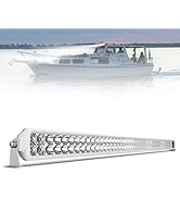4WDKING 52 Inch LED Light bar, IP68&amp;IP69K Waterproof Led Boat Light, White Dual Row Flood and Spo...