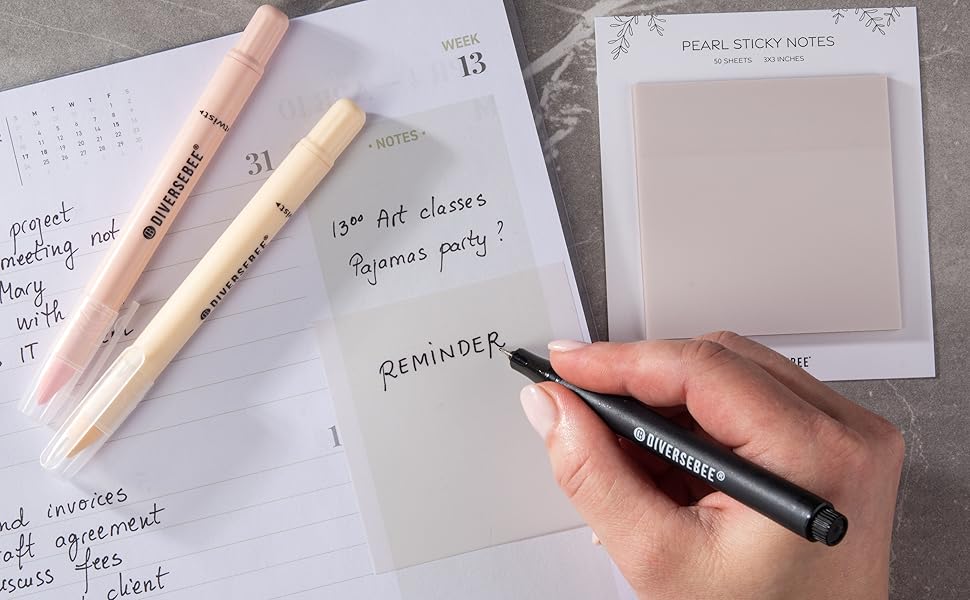 transparent sticky notes