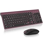 cimetech Wireless Keyboard and Mouse Combo, Compact Full Size Wireless Keyboard and Mouse Set 2.4...