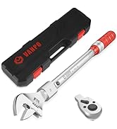 VANPO Adjustable Torque Wrench, 10-170 Ft-Lb/13.6-230.5 Nm, 38MM Open End Torque Wrench, 1/2 Inch...