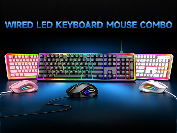 Wired RGB Keyboard and Mouse Combo