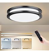 Kalium LED Ceiling Light with Remote 14 Inch Flush Mount Ceiling Light Fixture, 24W 3000K-6000K A...