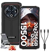 DOOGEE Fire 6 Power(2025) Rugged Smartphone,15500mAh/33W Fast,120LM Flashlight Rugged Phone, 256G...