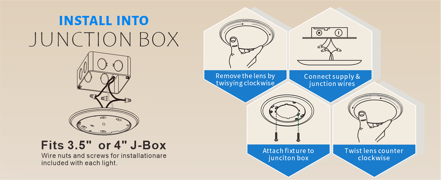 Junction box disk light