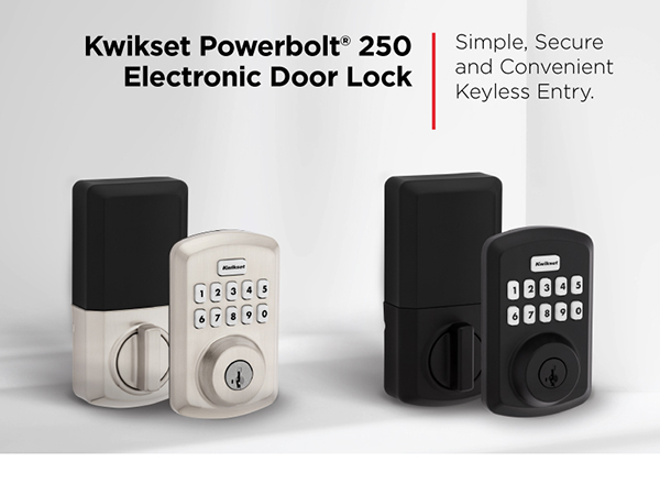 kwikset powerbolt 250 10 button keypad auto lock matte black satin nickel electronic deadbolt secure